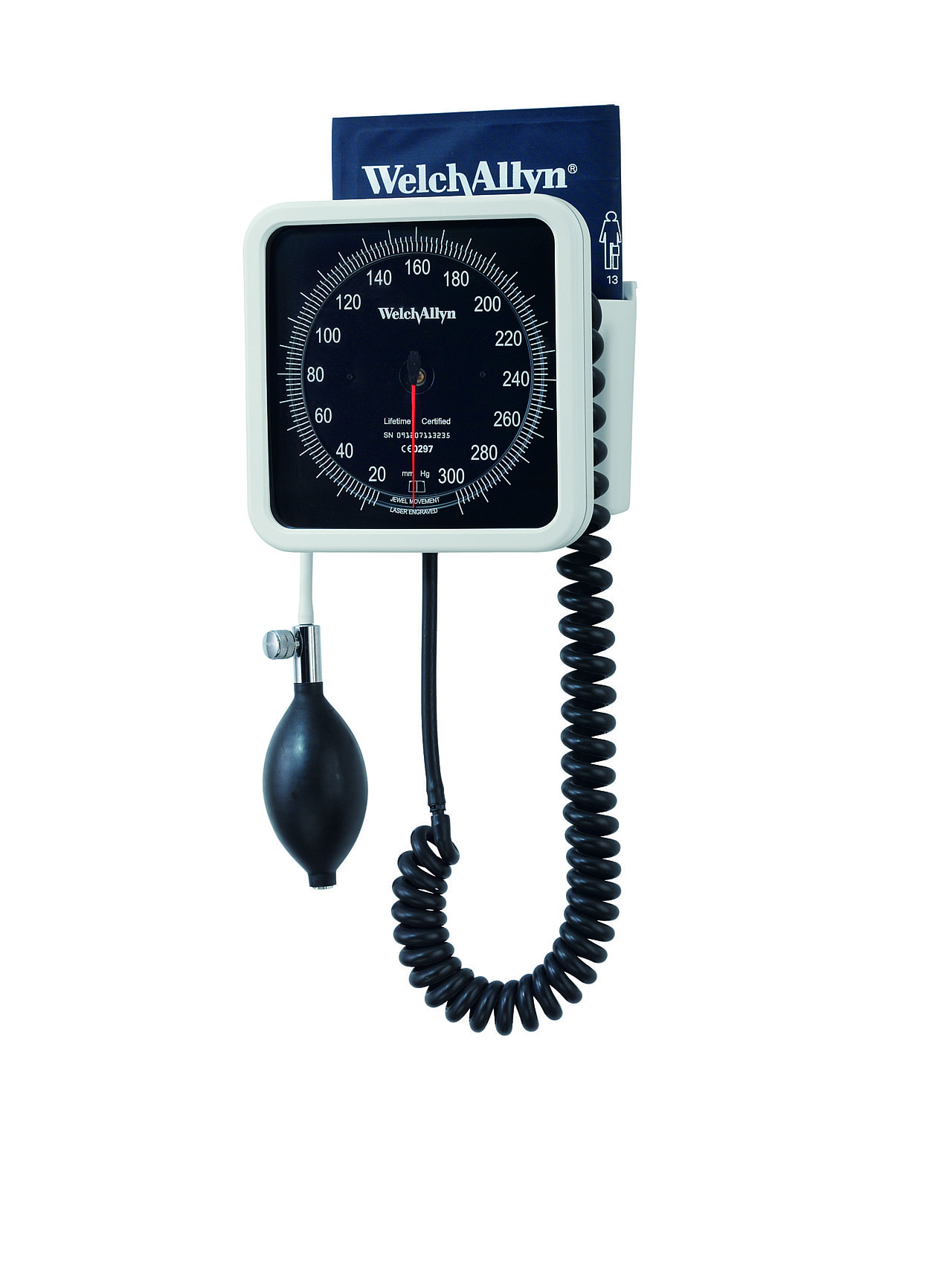 ウェルチ・アレン アネロイド血圧計 デュラショック・ゲージ一体型高精度 成人用 中 DS45-11 医療機器認証取得済 (0-8224-23) - 1